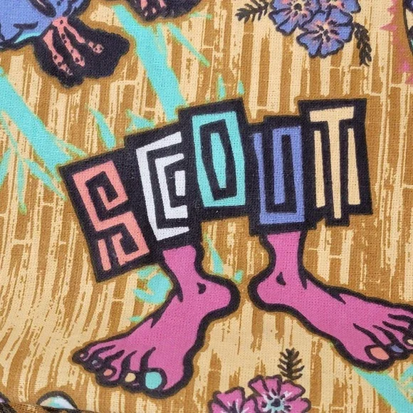 Scout Italy Cinch Drawstring Backpack Psychedelic Ocean Narwhal Squid Pool Bag - Picture 7 of 15